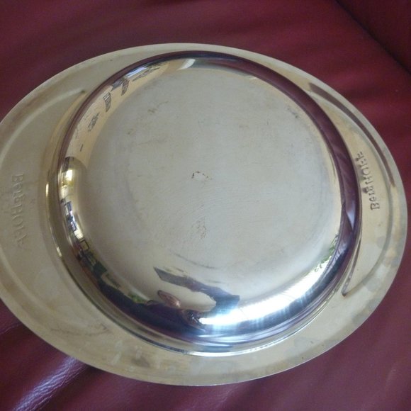BergHOFF 18/10 Polished Stainless Steel Designer Low Serving Bowl Plate Vintage - Picture 5 of 7